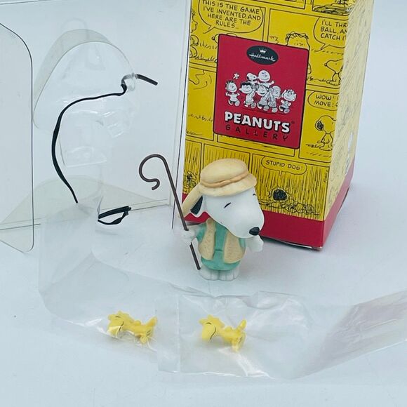 Hallmark Snoopy as Shephard & His Flock Peanuts LE Nativity Figure 3 Woodstock - Picture 1 of 11